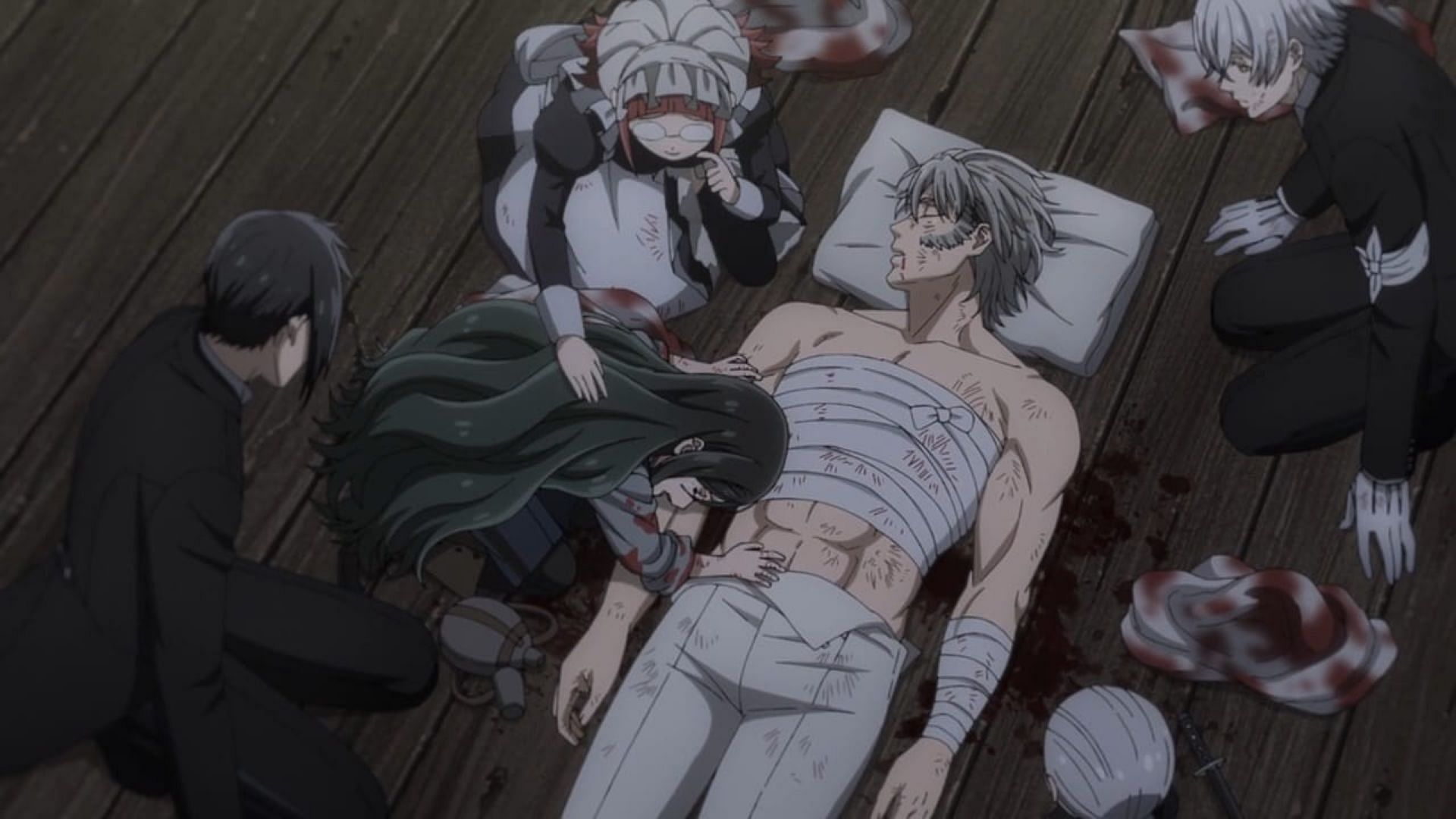 The Phantomhive servants help Wolfram (Image via CloverWorks)